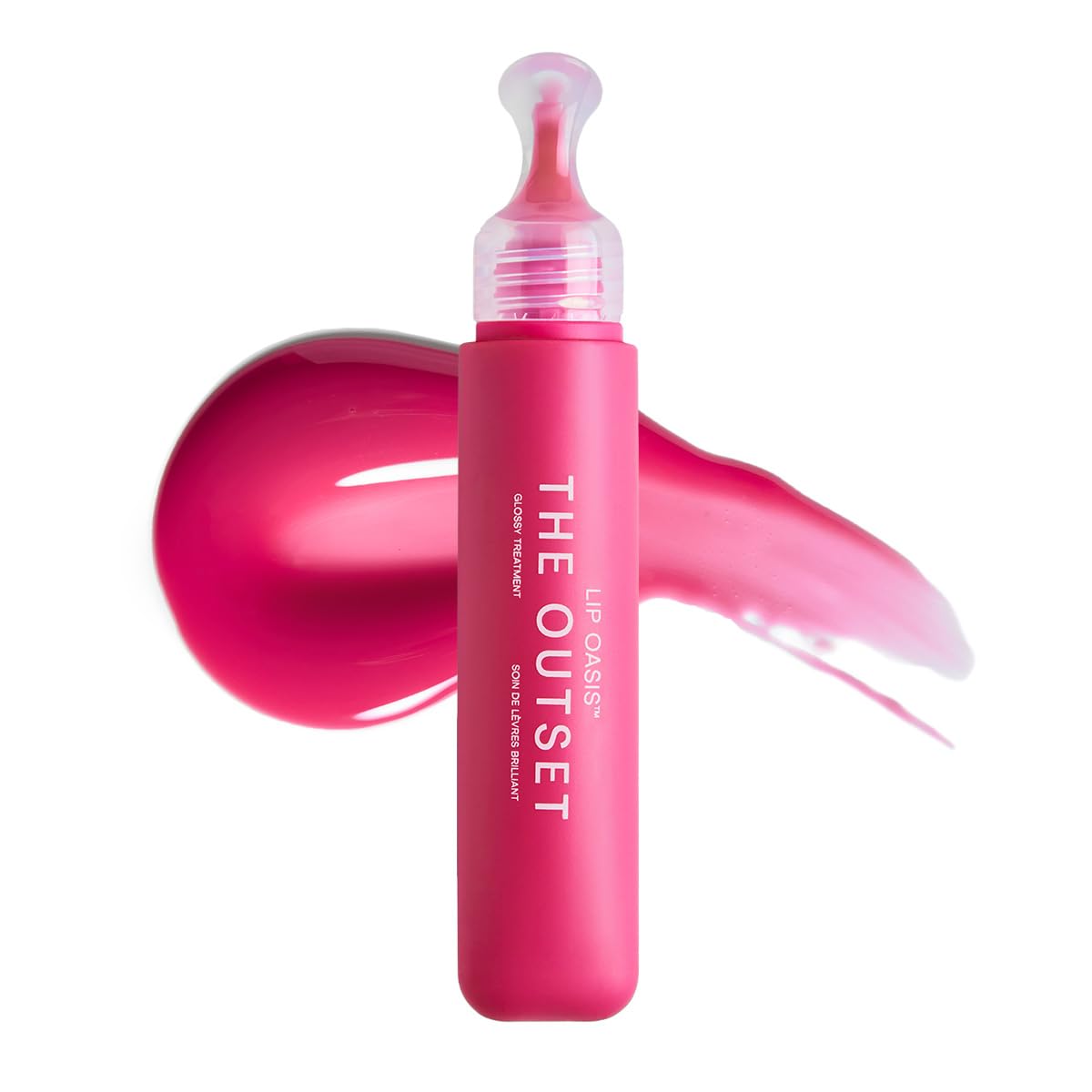 The Outset Lip Oasis Hydrating Lip Balm, Glossy Moisturizing Lip Treatment for Dry, Sensitive Lips, Clean, Vegan & Gluten-Free, Sheer Tint Dune, 0.3 oz