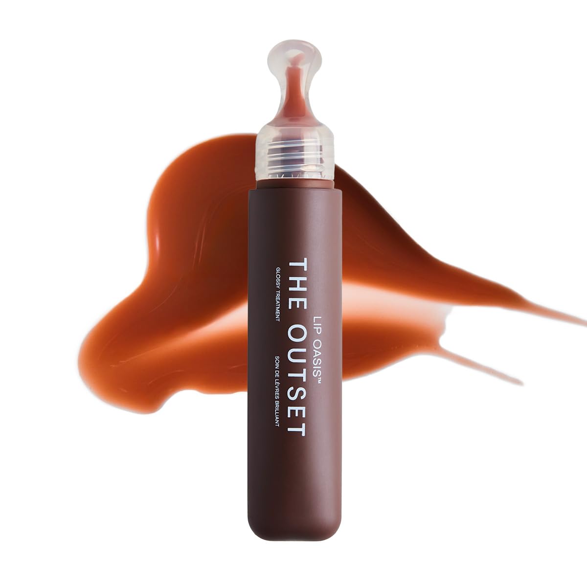 The Outset Lip Oasis Hydrating Lip Balm, Glossy Moisturizing Lip Treatment for Dry, Sensitive Lips, Clean, Vegan & Gluten-Free, Sheer Tint Dune, 0.3 oz