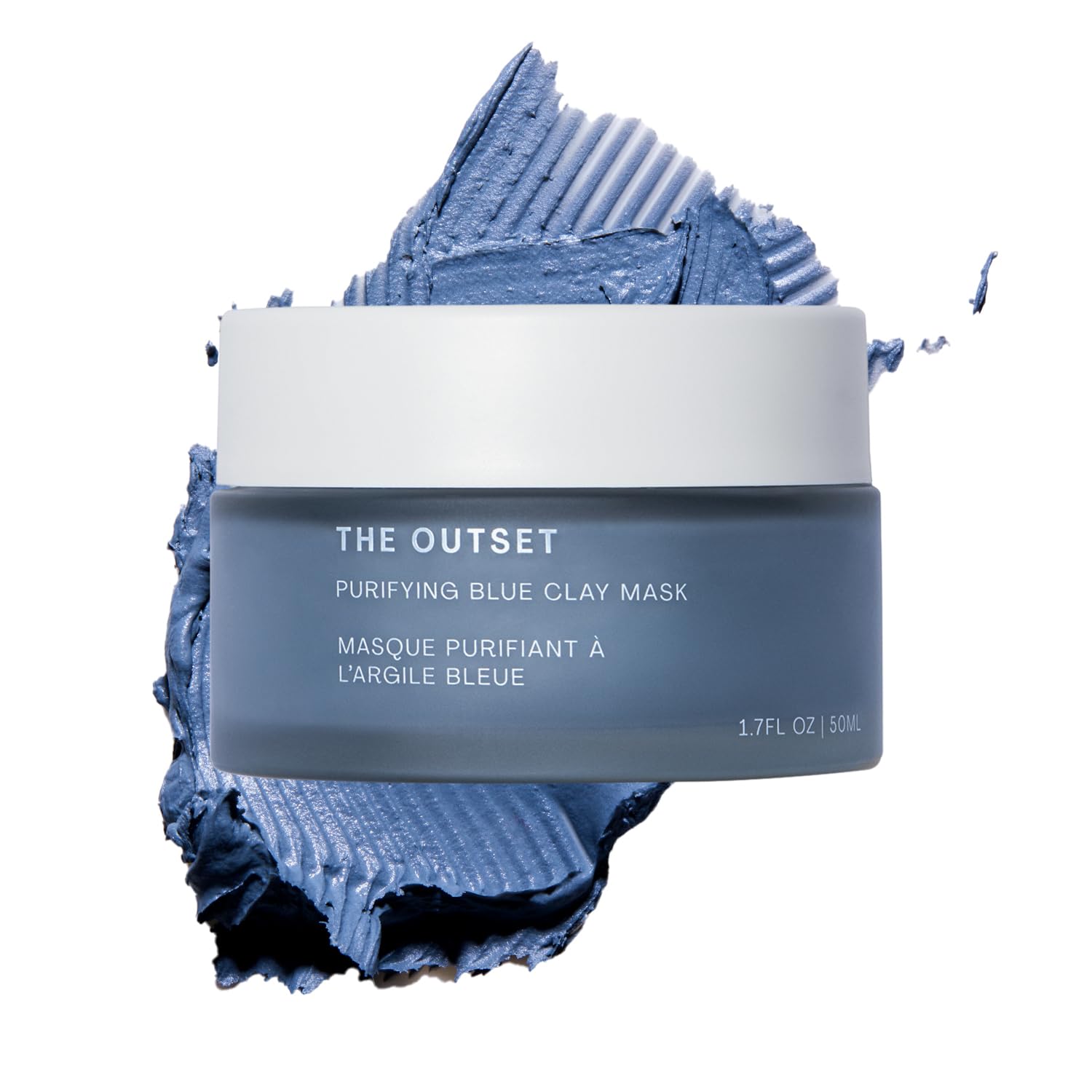 The Outset Blue Clay Face Mask, Hydrating & Detoxifying for Blackheads, Pores & Skin Clarifying, Gentle, Fragrance-Free, Vegan, Gluten-Free Clean Skincare - 1.7 fl oz