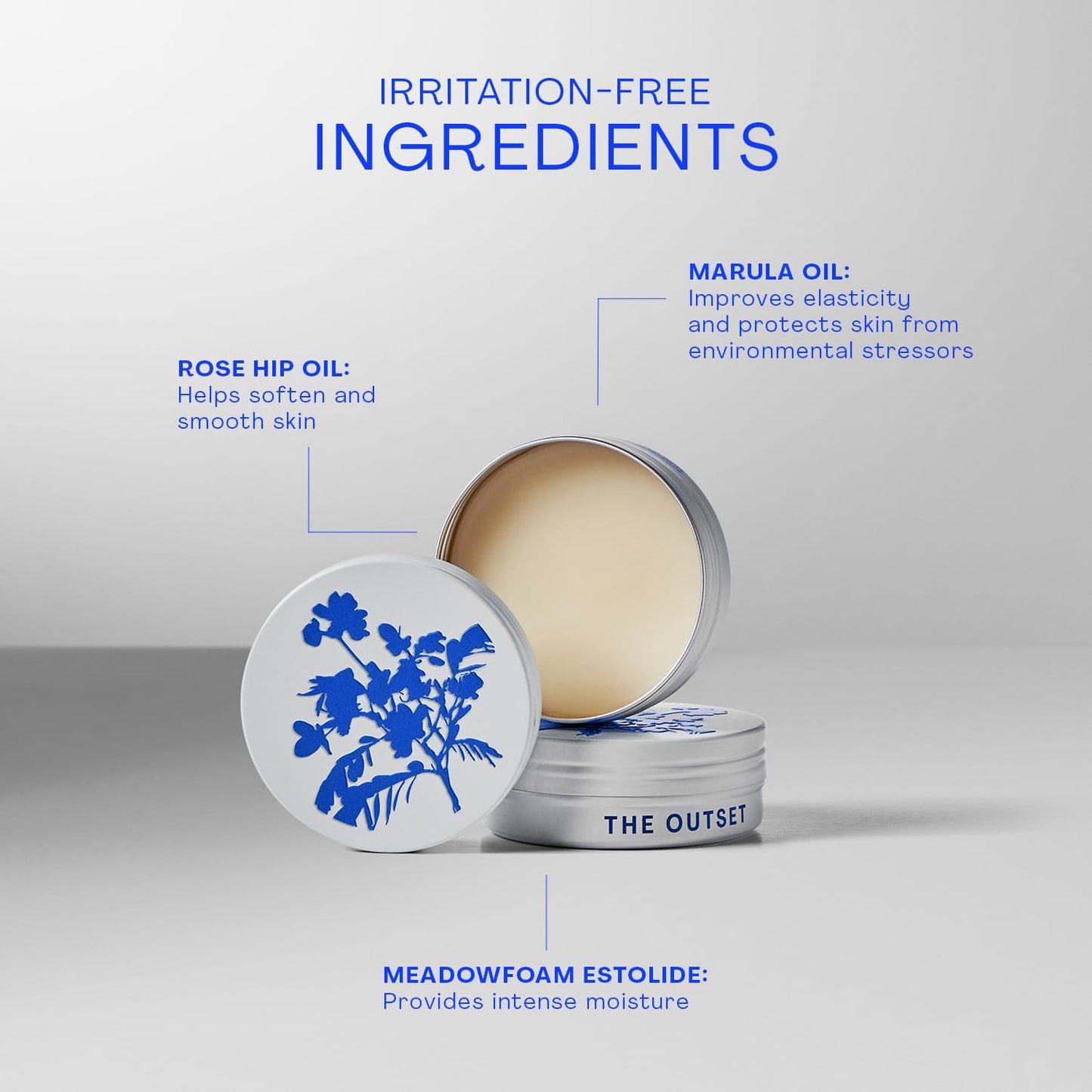 The Outset Botanical Barrier Rescue Balm, Ultra-Rich Multi-Use Hydrating Balm to Soothe Dry, Cracked & Irritated Skin, Hyaluroset Complex & Botanical Oils for Face, Lips, Hands & Body - 1.5 oz