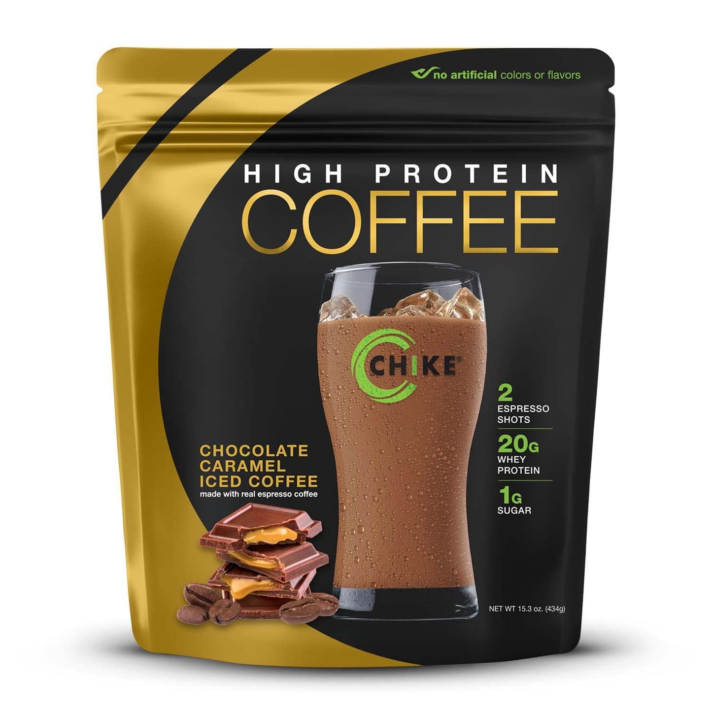 Chike Mocha High Protein Iced Coffee, 20 G Protein, 2 Shots Espresso, 1 G Sugar, Keto Friendly and Gluten Free, 14 Servings (15.3 Ounce)