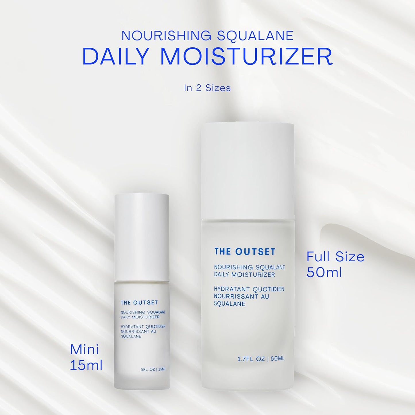 The Outset Squalane Daily Face Moisturizer, Hydrating Barrier Repair Face Cream, Non-Comedogenic, Fragrance-Free, Gluten Free Clean Vegan Facial Moisturizer for Sensitive & All Skin Types – 1.7 fl oz