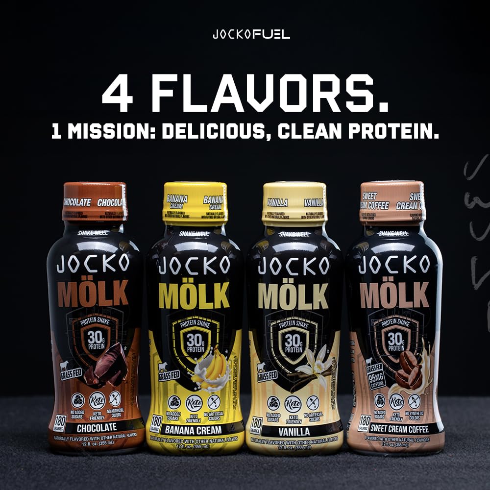 Jocko Fuel High Protein Shakes, Vanilla 12 fl oz | 12 Pack
