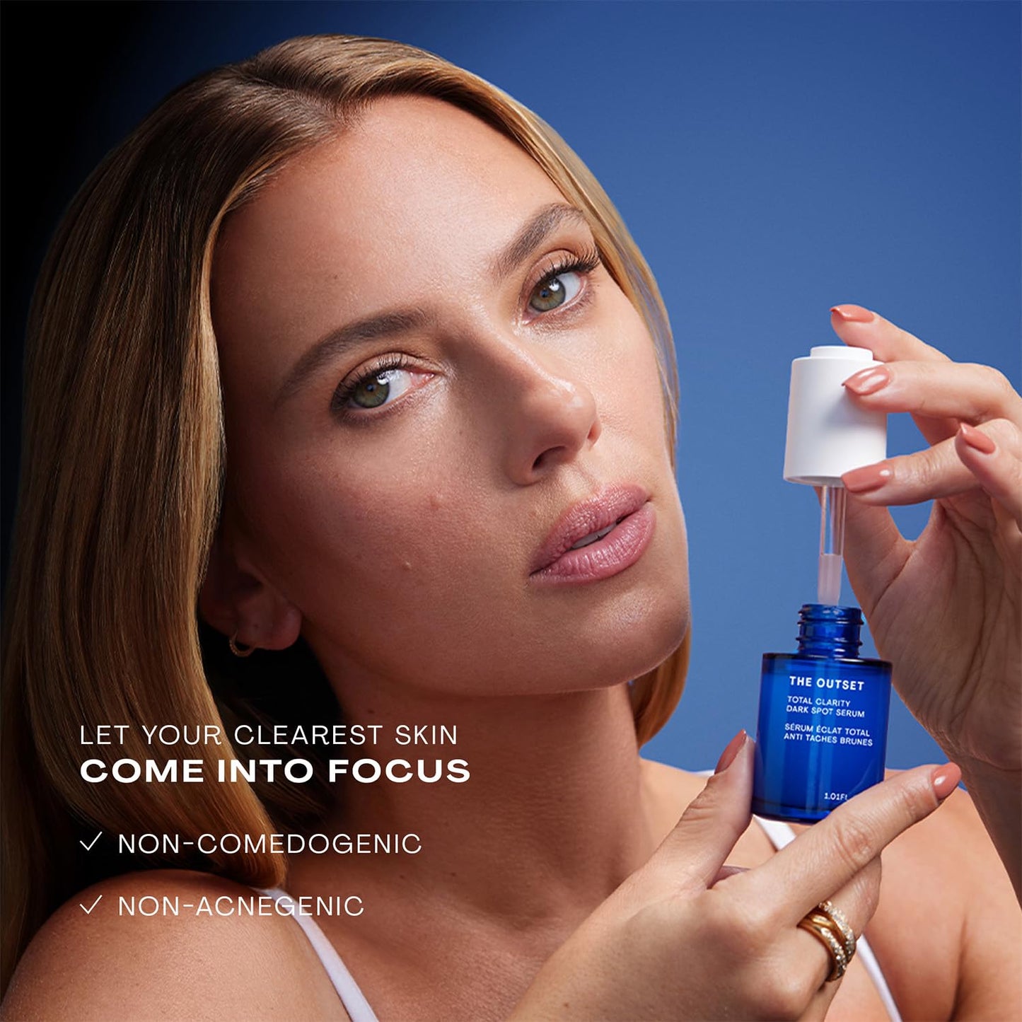 The Outset Total Clarity Dark Spot Serum with Melaneven™, Lightweight Brightening Facial Serum for Uneven Tone, Gentle & Non-Comedogenic for Sensitive Skin – 1 fl oz