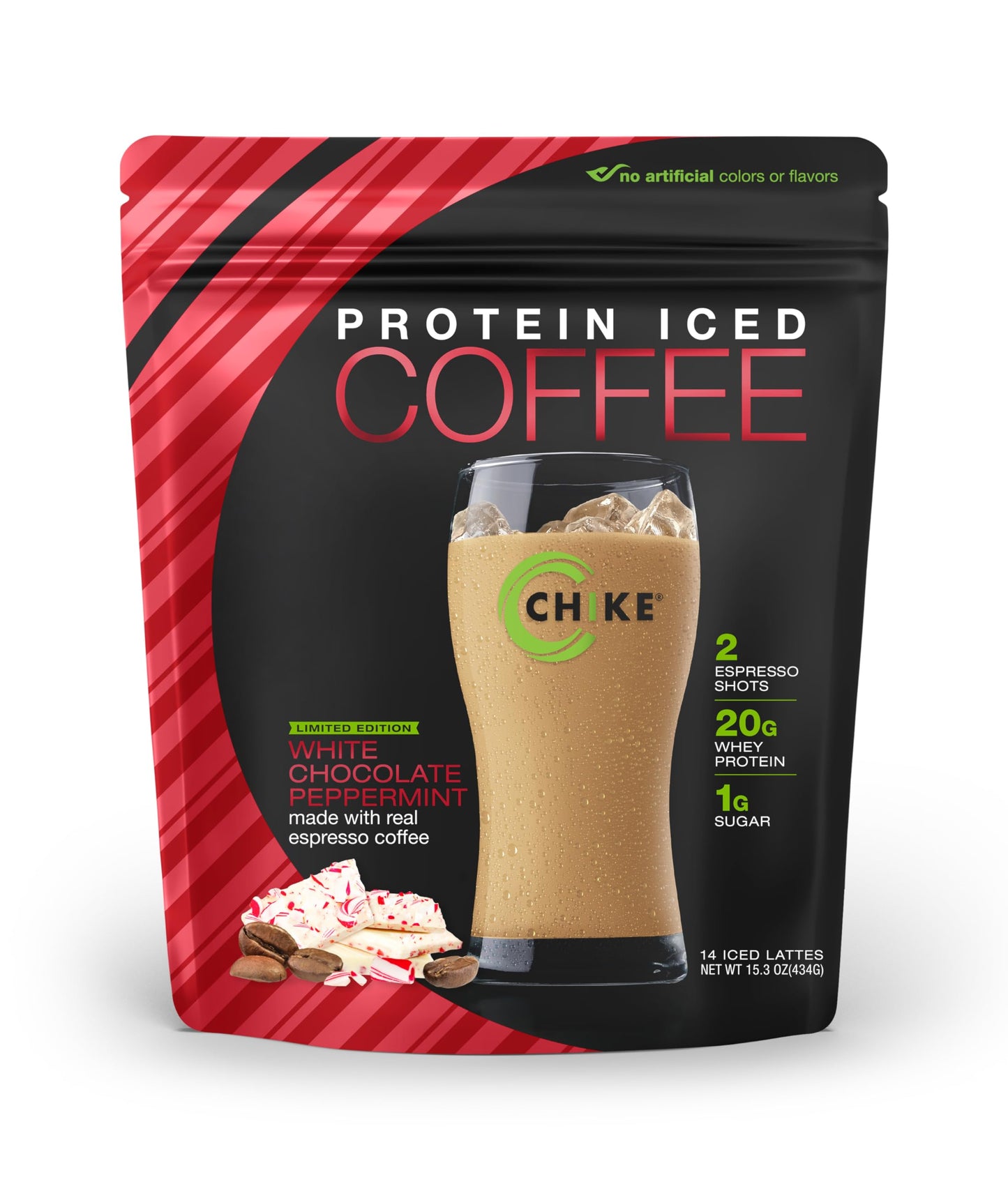 Chike Mocha High Protein Iced Coffee, 20 G Protein, 2 Shots Espresso, 1 G Sugar, Keto Friendly and Gluten Free, 14 Servings (15.3 Ounce)