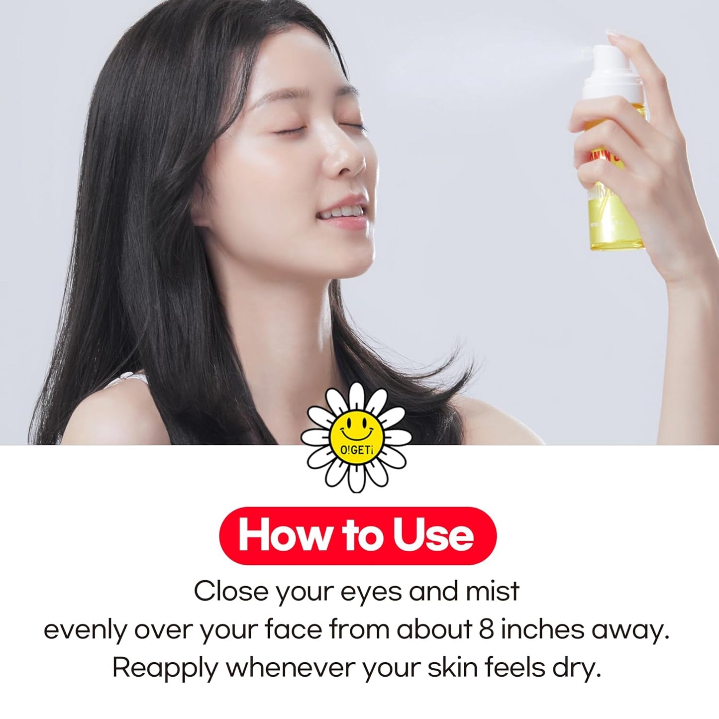 Vitamin C Glow Serum Mist, Hydrating & Brightening Facial Mist with Jeju Green Tangerine, Face Spray for Glow Skin, Niacinamide, Hypoallergenic, 2.7 fl.oz