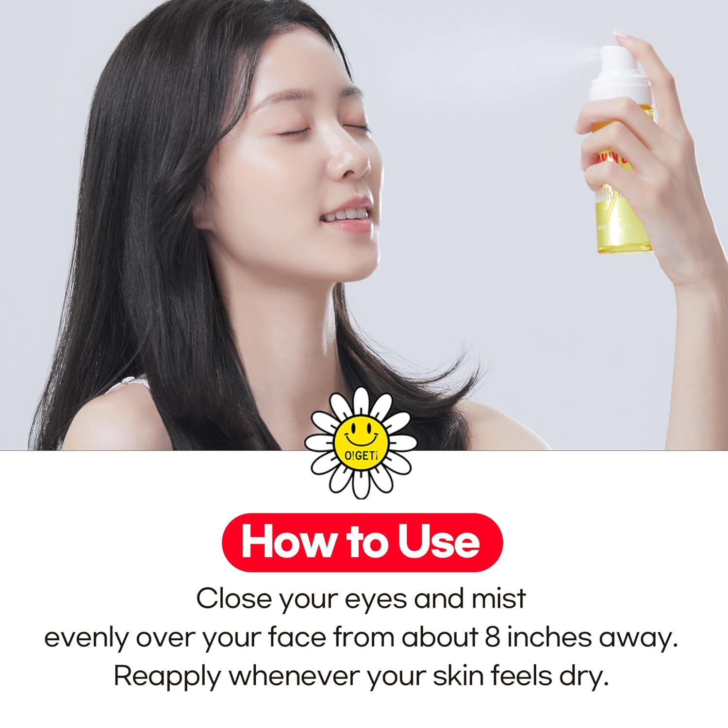 Vitamin C Glow Serum Mist, Hydrating & Brightening Facial Mist with Jeju Green Tangerine, Face Spray for Glow Skin, Niacinamide, Hypoallergenic, 2.7 fl.oz