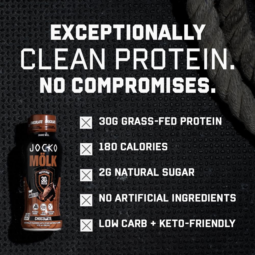 Jocko Fuel High Protein Shakes, Vanilla 12 fl oz | 12 Pack