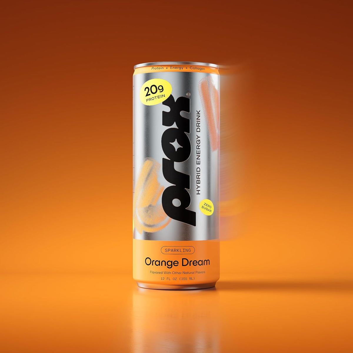 PROX Premium Energy Drink, Orange Dream, 20g Protein, Zero Sugar, 12 Pack