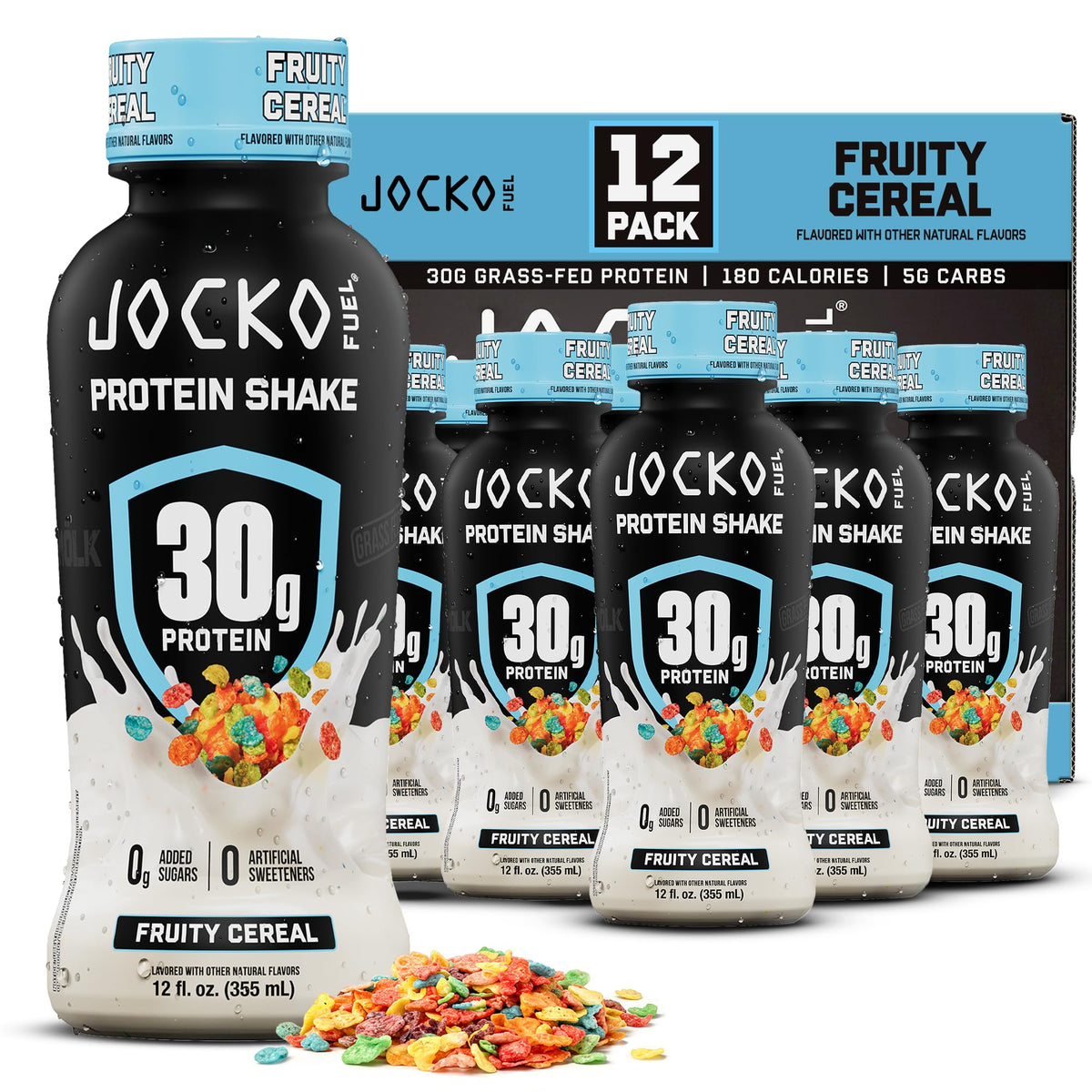 Jocko Fuel High Protein Shakes, Vanilla 12 fl oz | 12 Pack
