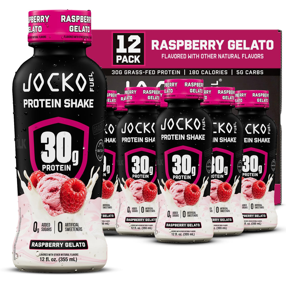 Jocko Fuel High Protein Shakes, Vanilla 12 fl oz | 12 Pack